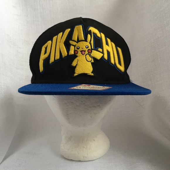 nintendo Other - PIKACHU Hat Image Logo Pokemon Licensed Trucker Mesh Snapback Black Nintendo